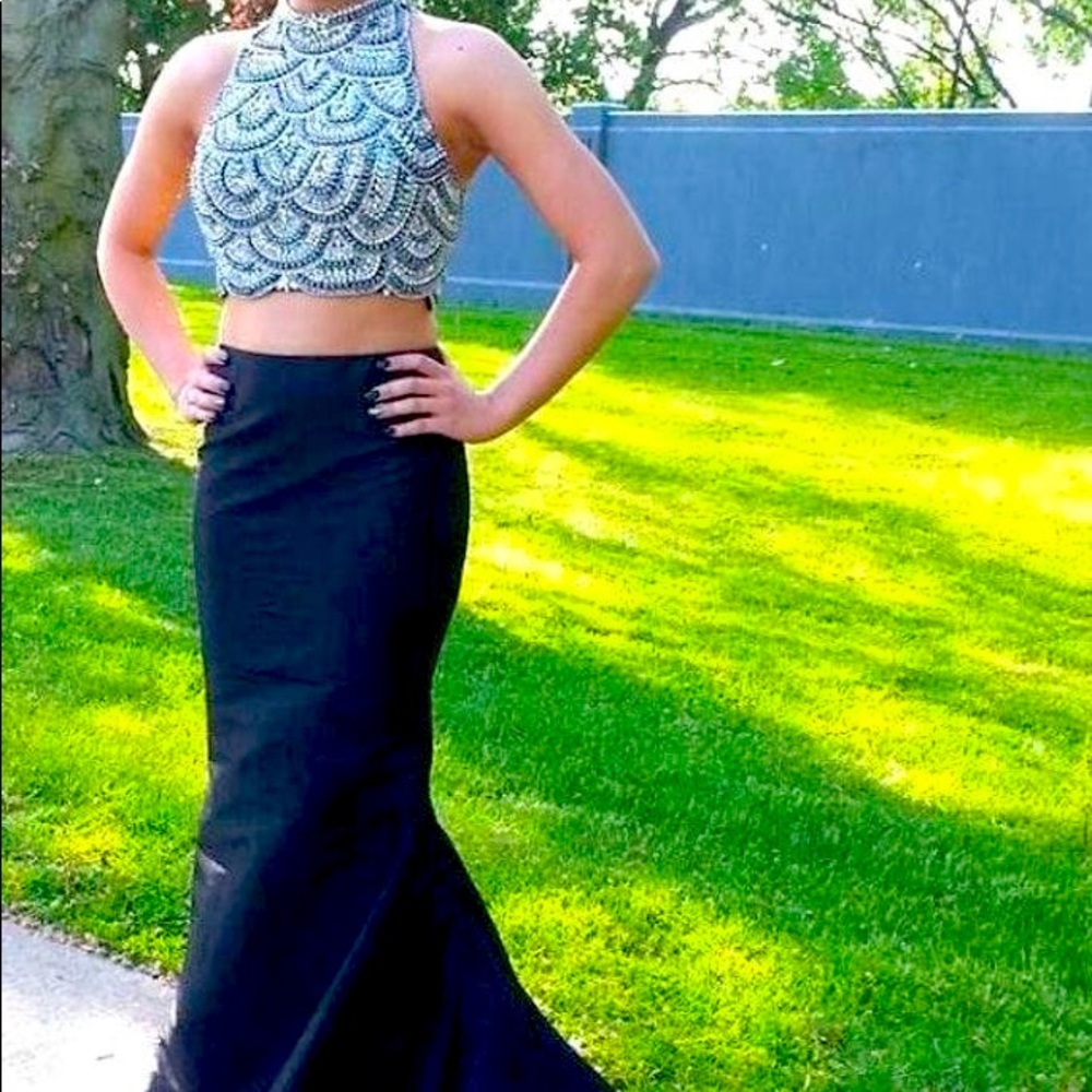 Two piece prom dress, mermaid style